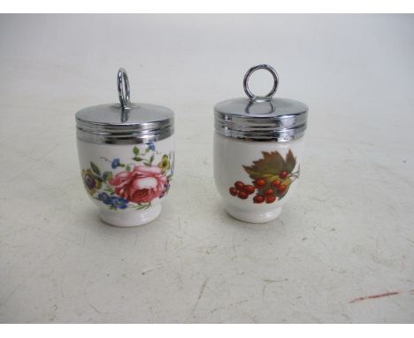 Pair of vintage Royal Worcester egg coddlers. 