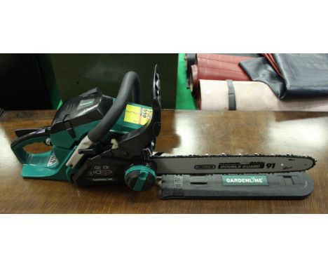 A Gardenline 41cc petrol chainsaw with 16" Oregon bar and chain (boxed)