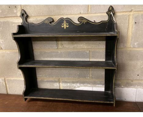 A Regency painted wall bracket, width 62cm, depth 14cm, height 62cm