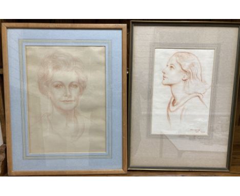William Rothenstein (1872-1945), sepia chalk, Portrait of a young woman, initialled and dated 1933 and inscribed 'For her uni