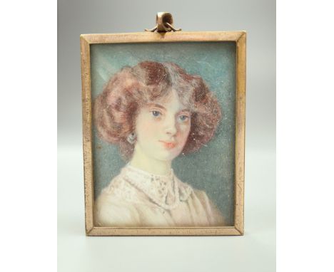 A Victorian miniature portrait on ivory of a ladyCONDITION: Please note that buyers outside of the UK may require a CITES cer