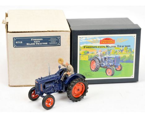 Britains 8715 Fordson E27N Major Tractor - finished in blue, orange - this limited edition is generally Excellent including d