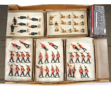 Group of Unboxed 'Glebe Miniatures' Soldiers &amp; Corgi Forward March Figure.&nbsp; Including: 'Gloucestershire Regiment'; '