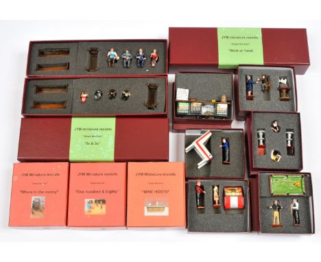 JYM Miniature Models - 'Down The Pub' Range -&nbsp; A Group of White Metal Figure Sets.&nbsp; Including: 'Snooker Table'; 'Pi