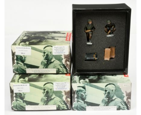 King &amp; Country - Battle of the Bulge Figurine Sets x3. Includes Radio Group BBG012, Mountain Troopers BBG013 &amp; Artill