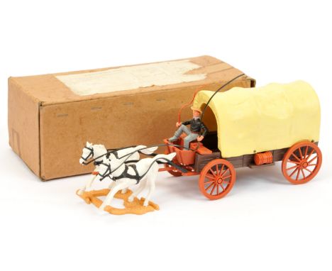 Timpo - Wild West Series - Set Ref. No. 271 'Covered Wagon'.&nbsp; 1970s issue.&nbsp; Condition generally appears Excellent o