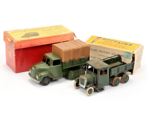 Britains - No. 1433 'Covered Tender' &amp; No. 1335 'Army Lorry'.&nbsp; Condition of 1433 generally appears Excellent overall