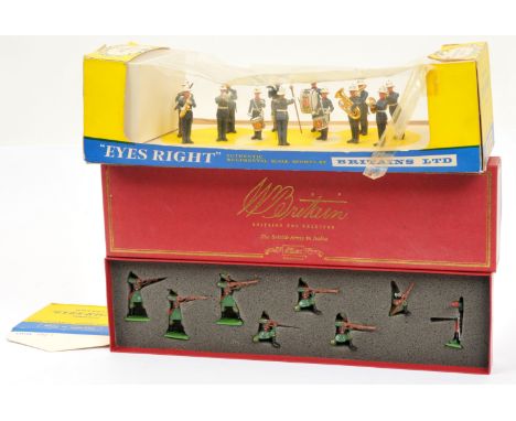 Britains - Pair of Model Soldier Sets.&nbsp; Comprising: Set No. 7283 Britains "Eyes Right Models" - 'Band of the Royal Marin