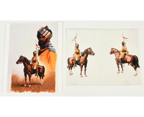 Airfix Original Artwork - 2 x Bengal Lancer &amp; 1 x Backdrop. &nbsp;Dimensions: 254mm x 203mm.&nbsp; Comprising: Cibachrome