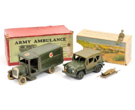 Britains - no. 2102 'Austin Champ' &amp; no. 1512 'Army Ambulance'.&nbsp; Condition of 2102 generally appears Good Plus overa