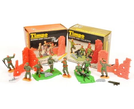 Timpo - Modern Army Collection - A Pair of Boxed Sets. &nbsp;Comprising: Set Ref. No. 764 'Machine Gun Crew...' &amp; No. 777