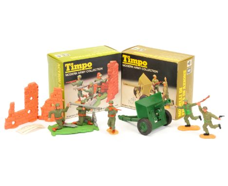 Timpo - Modern Army Collection - A Pair of Boxed Sets. &nbsp;Comprising: Set Ref. No. 752 'Modern Field Gun...' &amp; No. 766