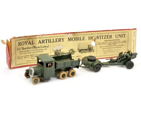 Britains - Set No. 1727 'Royal Artillery Mobile Howitzer Unit'.&nbsp; Possibly 1940 version.&nbsp; Condition generally appear