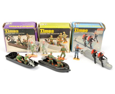 Timpo - Modern Army Collection - A Group of Boxed Sets.&nbsp; Comprising: Set Ref. No. 750 'Assault Craft...' plus Set Refs. 