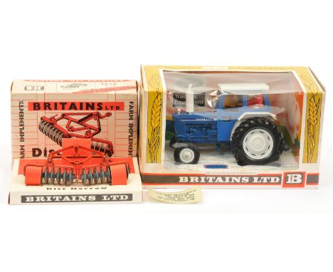 Britains - Ford 6600 Tractor 9524 &amp; Disco Harrow 9534. Excellent to Excellent Plus within Fair Plus to Good Packaging.