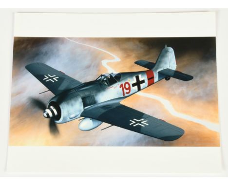 Airfix Original Artwork - Focke-Wulf Fw 190. &nbsp;Dimensions: 254mm x 203mm.&nbsp; Comprising: Cibachrome print (Cibachrome 