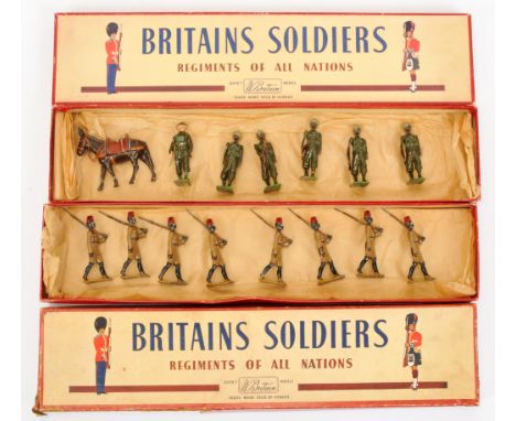 Pair of Boxed Britains Soldier Sets.&nbsp; Comprising: Set No. 225 'The King's African Rifles' (1958 version) &amp; No. 1893 