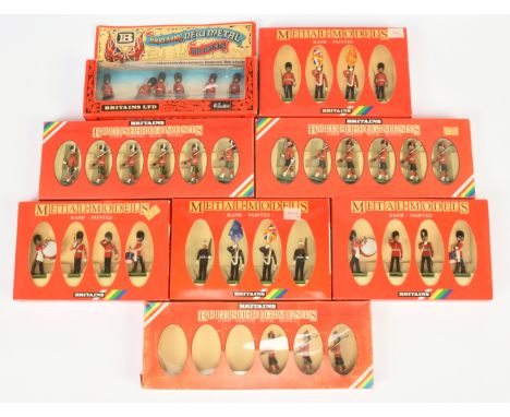 Group of Boxed Britains Metal Models Series.&nbsp; Including: Set No. 7201 'Royal Marine Colour Party'; 2 x Set No. 7210 'Sco