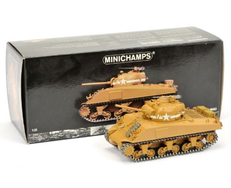 Minichamps Sherman M4A3 1:35 Scale Model #350040001. Excellent to Excellent Plus within Good to Good Plus Packaging.&nbsp;