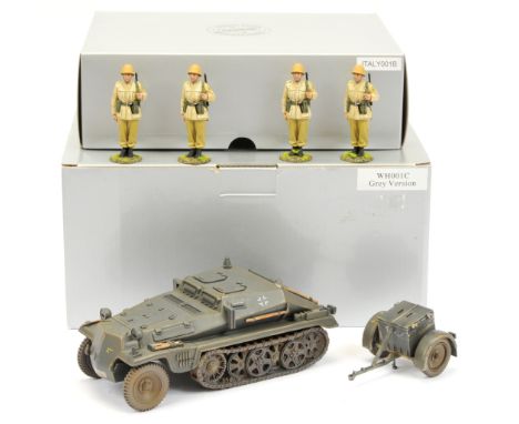 Thomas Gunn Miniatures (Gunn Club Miniatures) - Pair of Boxed World War II Sets. &nbsp;Comprising: Set WH001C 'SdKfz 252 Trac