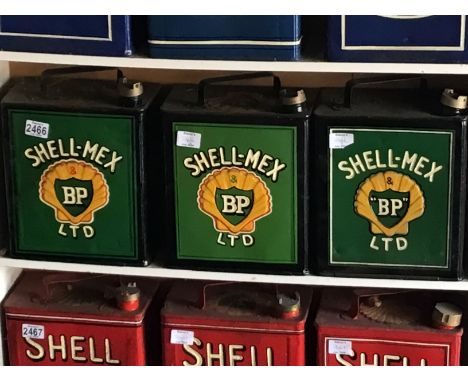 Three Vintage hand painted Petroleum Cans Shell Max BP Ltd  (3)