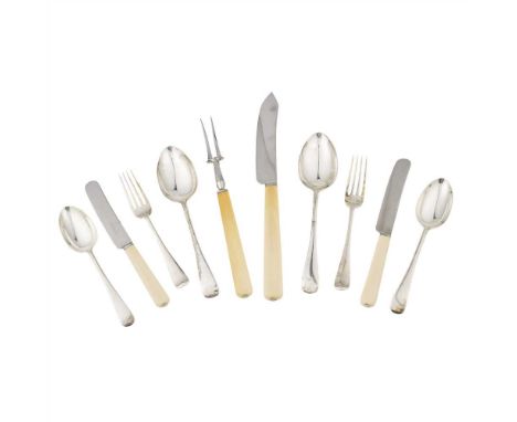 A canteen of modern flatware and cutlery Brook &amp; Son of Edinburgh, Sheffield, 1936, comprising six table forks, six desse