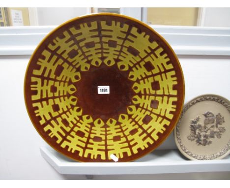 A XX Century Poole 'Aegean' Pattern Plate, 41cm wide.