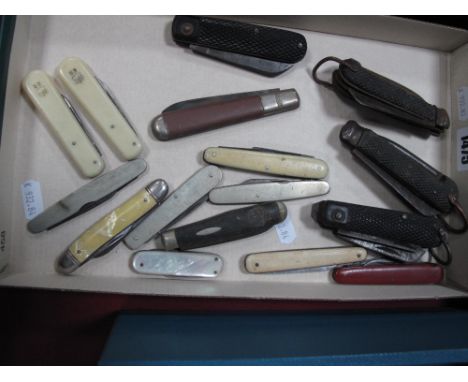 A Collection of Mid XX Century and Later Pocket Knives, penknives, scout knives, etc, including mother of pearl, Royal Commem