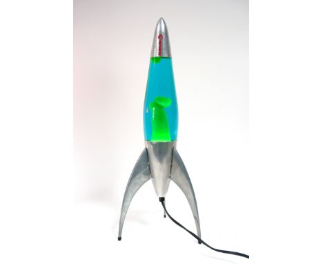 A Mathmos Vintage Style Lava Lamp Formed as a Rocket, 50.5cm high.