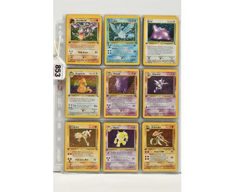 COMPLETE POKEMON FIRST EDITION FOSSIL SET, all cards are first edition, condition varies from lightly played to excellent