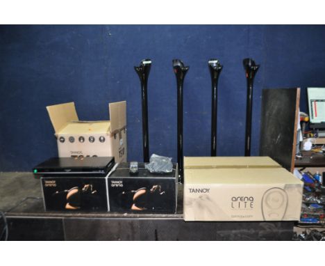 A TANNOY ARENA HOME CINEMA SPEAKER SYSTEM, that appear to be brand new and sealed in boxes, to include a TS 10 Sub Woofer (bo