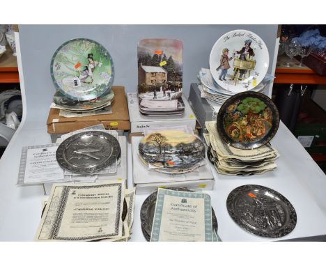 A GROUP OF COLLECTORS PLATES, comprising fourteen Palekh Russian plates all part of the Russian Legends/fairytale collection,