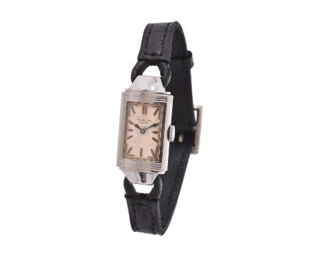 Reverso Luxe,Lady's stainless steel reversible wrist watch, no. 26350Movement: Manual wind, 17 jewelsCase: Stainless steel sl