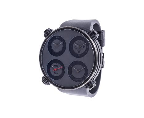 Meccaniche Veloci, Ref. 385, Titanium wrist watchMovement: Cal. ETA 2671, automatic, 25 jewels (4)Case: Titanium case, four s