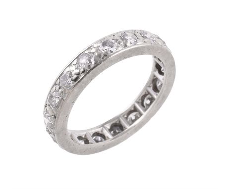 A diamond eternity ring, set with brilliant cut diamonds, approximately 0.70 carats total, finger size K, 3.9g gross Conditio