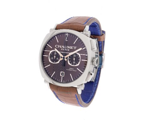 Chaumet, Dandy, Ref. 1229-8165A, Stainless steel wrist watchMovement: Cal. ETA 2894-2, automatic chronograph, 37 jewelsCase: 