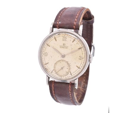 Omega, Ref. 2364-4, Stainless steel wrist watch, circa 1945Movement: Cal. 30 T2 Rg, manual wind, 17 jewels, adjusted to 5 pos