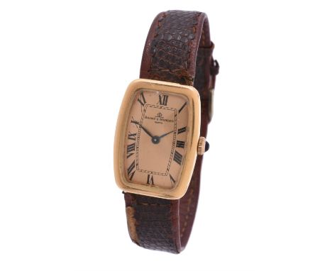 Y Baume et Mercier, Ref. 38298,Lady's gold coloured wrist watch, no. 448371Movement: Manual windCase: Gold coloured case, cab