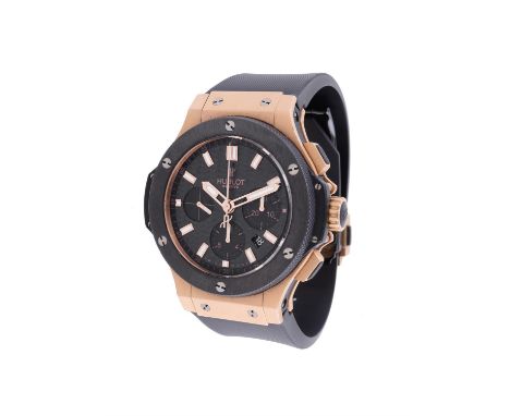 Hublot, Big Bang, Ref. 301,Gold coloured and titanium wrist watch, no. 750715, circa 2010Movement: Cal. 4100, automatic chron
