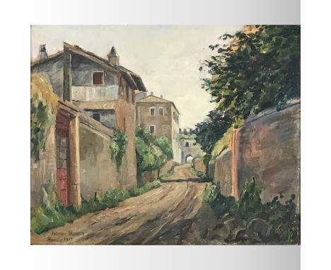 Attributed to Johan Rohde, early 20th century, 'Roma', oil on canvas, 29 x 36cm, together with continental school, 20th centu