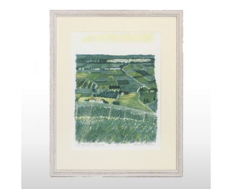 Bernard Cheese*ARR, 1925-2013, The Monbazillac Vineyards, lithograph, signed artists proof, in pencil to the margin, 48 x 27c