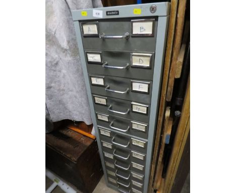 A vintage 11 drawer filing cabinet 