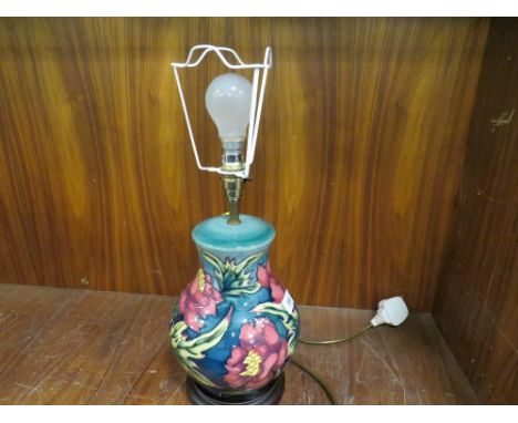 A Moorcroft lamp and shade 