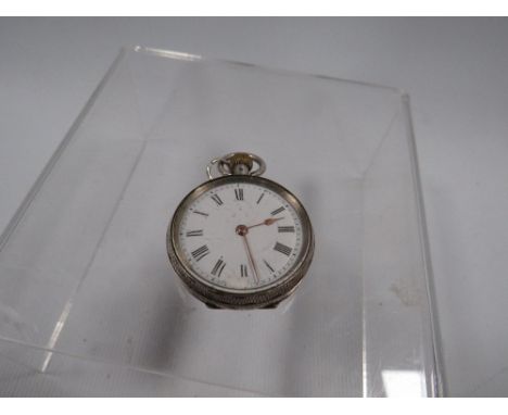 A small silver manual wind fob watch 