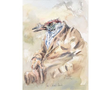 Jonathan Walker (British 1966-) "The Chisel-Beak" Signed and titled, watercolour and ink.24 x 17.5cm (framed 40.5 x 34cm)Arti