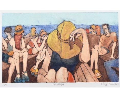 Mary Campbell (British 20th/21st century) "Jadrolinija" Signed, titled and numbered 2/7 in pencil in the margin, collograph.2