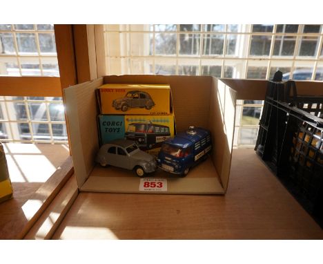 Corgi:&nbsp;a vintage Corgi Toys No.464 Commer Police Van, (light working), in original box (pencil marked with price and sto