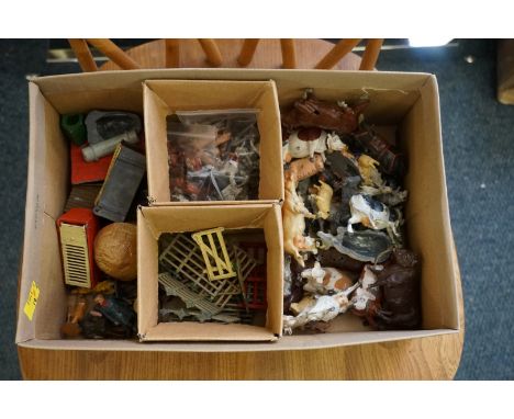Vintage lead:&nbsp;a collection of vintage lead and diecast farm, with examples by FGT &amp; Sons; Johillco; Britains, Timpo 
