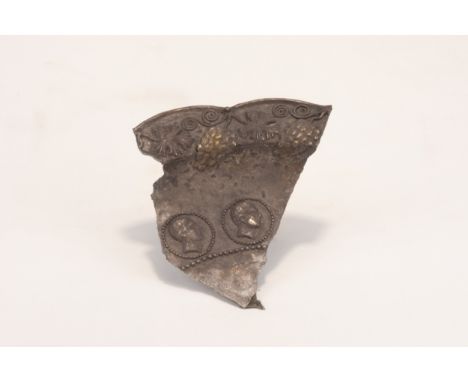 **NO RESERVE**A Sassanian Silver Fragment of a Plate.L: Approximately 13cm 