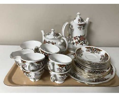 A tray containing a twenty-three piece Colclough bone china tea service